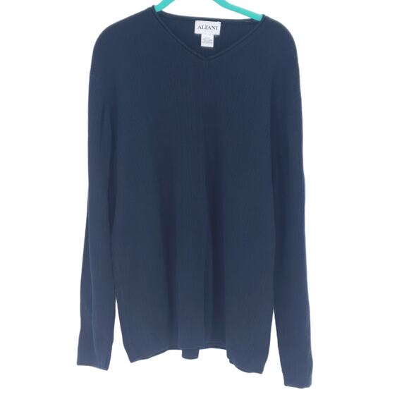 Alfani Sweater V Neck Shirt Lot or 2 Tops Lg Preppy Classic Dadcore Grandpacore - Picture 2 of 16